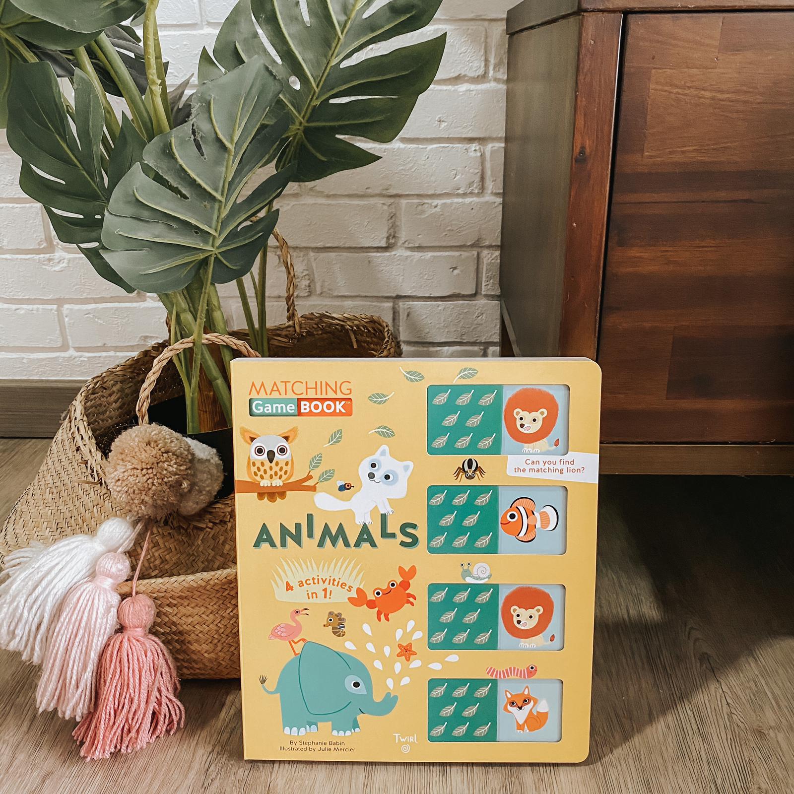 Twirl Matching Game Book Animals Children's Book AdoraBabyCo.